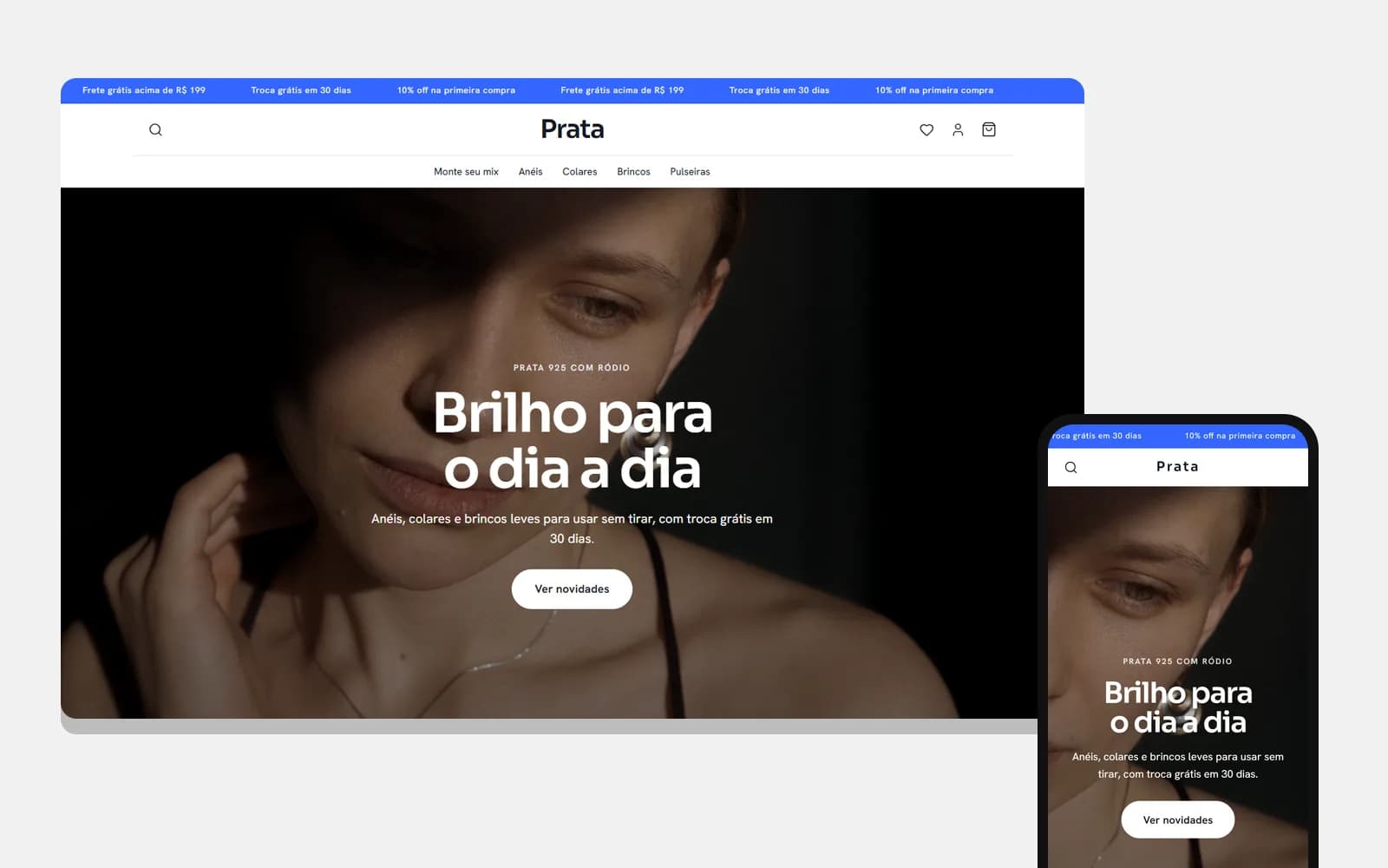 Prévia do template Prata
